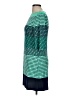 Donna Morgan Houndstooth Teal Casual Dress Size 6 - photo 5