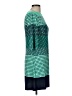 Donna Morgan Houndstooth Teal Casual Dress Size 6 - photo 4