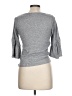Caution to the Wind Gray 3/4 Sleeve Top Size 10 - photo 2