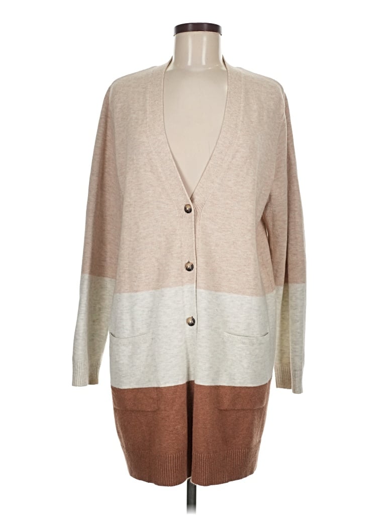 Pre-owned Jjill Cardigan Sweater In Tan