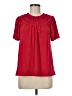 Ann Taylor Red Short Sleeve Blouse Size Med Petite - photo 1