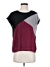 NY Collection 100% Polyester Color Block Burgundy Short Sleeve Top Size S (petite) - photo 1