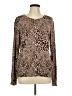 Time and Tru Animal Print Brown Pullover Sweater Size L - photo 1
