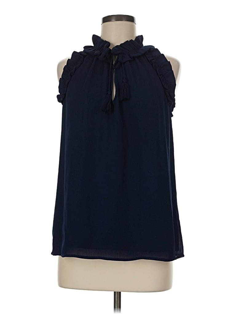 Pre-owned Crown & Ivy Sleeveless Blouse In Blue