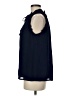 Crown & Ivy 100% Polyester Blue Sleeveless Blouse Size M - photo 5