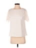 Ann Taylor 100% Polyester Ivory Short Sleeve Blouse Size 2 - photo 1