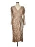 Mac Duggal 100% Polyester Tan Cocktail Dress Size 14 - photo 1