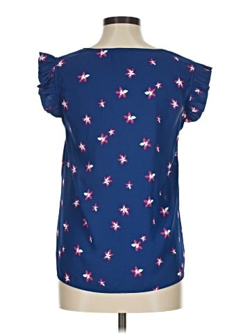 Aqua Short Sleeve Blouse (view 2)