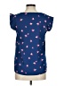 Aqua 100% Polyester Stars Blue Short Sleeve Blouse Size M - photo 2