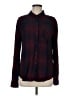 Rails 100% Rayon Plaid Burgundy Long Sleeve Button-Down Shirt Size M - photo 1