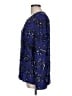 Papell Boutique Evening 100% Silk Blue Long Sleeve Silk Top Size L - photo 5