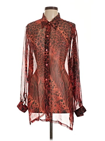 Erin London Long Sleeve Silk Top (view 1)