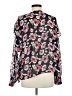 Signature 8 100% Polyester Floral Black Long Sleeve Blouse Size M - photo 2