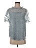 Shein 100% Polyester Silver Short Sleeve Blouse Size 4 - photo 1