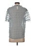 Shein 100% Polyester Silver Short Sleeve Blouse Size 4 - photo 2