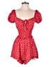 Altar'd State 100% Rayon Hearts Red Romper Size S - photo 1