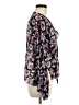 Signature 8 100% Polyester Floral Black Long Sleeve Blouse Size M - photo 4