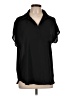Pleione 100% Polyester Black Short Sleeve Blouse Size L - photo 1