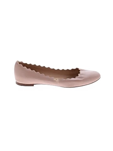 Chloé Leather Scalloped Lauren Ballet Flats (view 1)