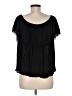 Dizzy Lizzy 100% Rayon Black Short Sleeve Blouse Size M - photo 2
