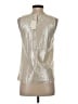 J.Crew 100% Cotton Metallic Silver Sleeveless Blouse Size 0 - photo 2