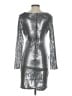 B. Darlin Metallic Silver Cocktail Dress Size 5 - 6 - photo 2