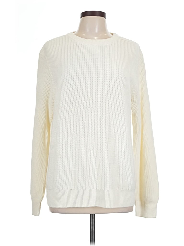 Pre-owned H&m Pullover Sweater In Ivory