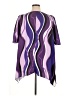 Emery Rose Graphic Purple Short Sleeve Blouse Size 1X - photo 2