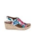 Corkys Floral Teal Wedges Size 9 - photo 1