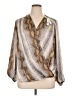 T Tahari Animal Print Silver 3/4 Sleeve Blouse Size 1X - photo 1