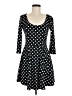 Bebop Polka Dots Black Casual Dress Size M - photo 1