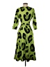 Unbranded Animal Print Green Casual Dress Size S - photo 2
