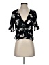 Express 100% Polyester Black Short Sleeve Blouse Size S - photo 1