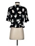 Express 100% Polyester Black Short Sleeve Blouse Size S - photo 2