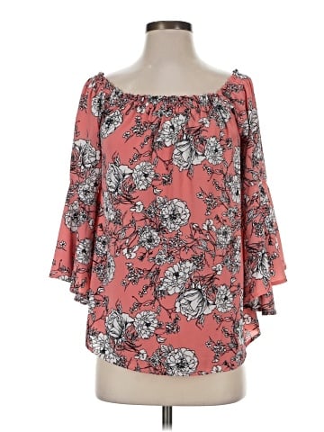 Bobeau 3/4 Sleeve Blouse (view 1)