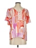 Entro 100% Polyester Pink Short Sleeve Blouse Size S - photo 1