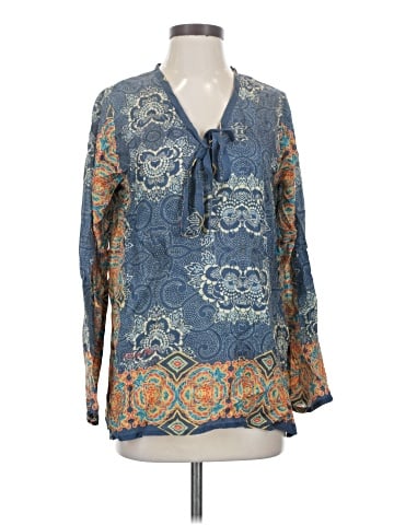 Johnny Was Long Sleeve Silk Top (view 1)