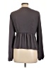 Topshop 100% Polyester Gray Long Sleeve Blouse Size 10 - photo 2