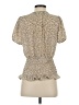 Sienna Sky 100% Polyester Tan Short Sleeve Blouse Size S - photo 2