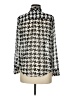 INC International Concepts Houndstooth Silver Long Sleeve Blouse Size 6 - photo 2