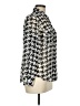 INC International Concepts Houndstooth Silver Long Sleeve Blouse Size 6 - photo 4
