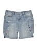 Code Bleu Stars Blue Denim Shorts Size 8 Petite - photo 1