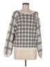 By Anthropologie Houndstooth Silver Pullover Sweater Size M - photo 1