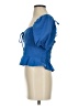 BCBGeneration Blue Short Sleeve Blouse Size S - photo 5