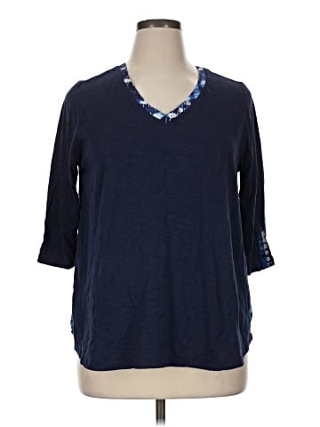 Soft Surroundings 3/4 Sleeve Top (view 1)