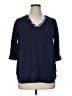 Soft Surroundings Blue 3/4 Sleeve Top Size XL - photo 1