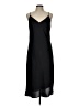 Express 100% Polyester Solid Black Casual Dress Size L - photo 1