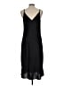 Express 100% Polyester Solid Black Casual Dress Size L - photo 2