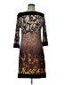 MY TRIBE Graphic Brown Cocktail Dress Size L - photo 1