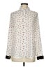 Ann Taylor LOFT 100% Polyester Print Ivory Long Sleeve Blouse Size M - photo 1